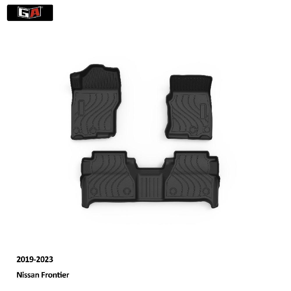 GA 3D TPE Car Floor Mats Fit for Nissan Frontier 2019-2023 Anti Slip Easy-clean Odorless Car Mats