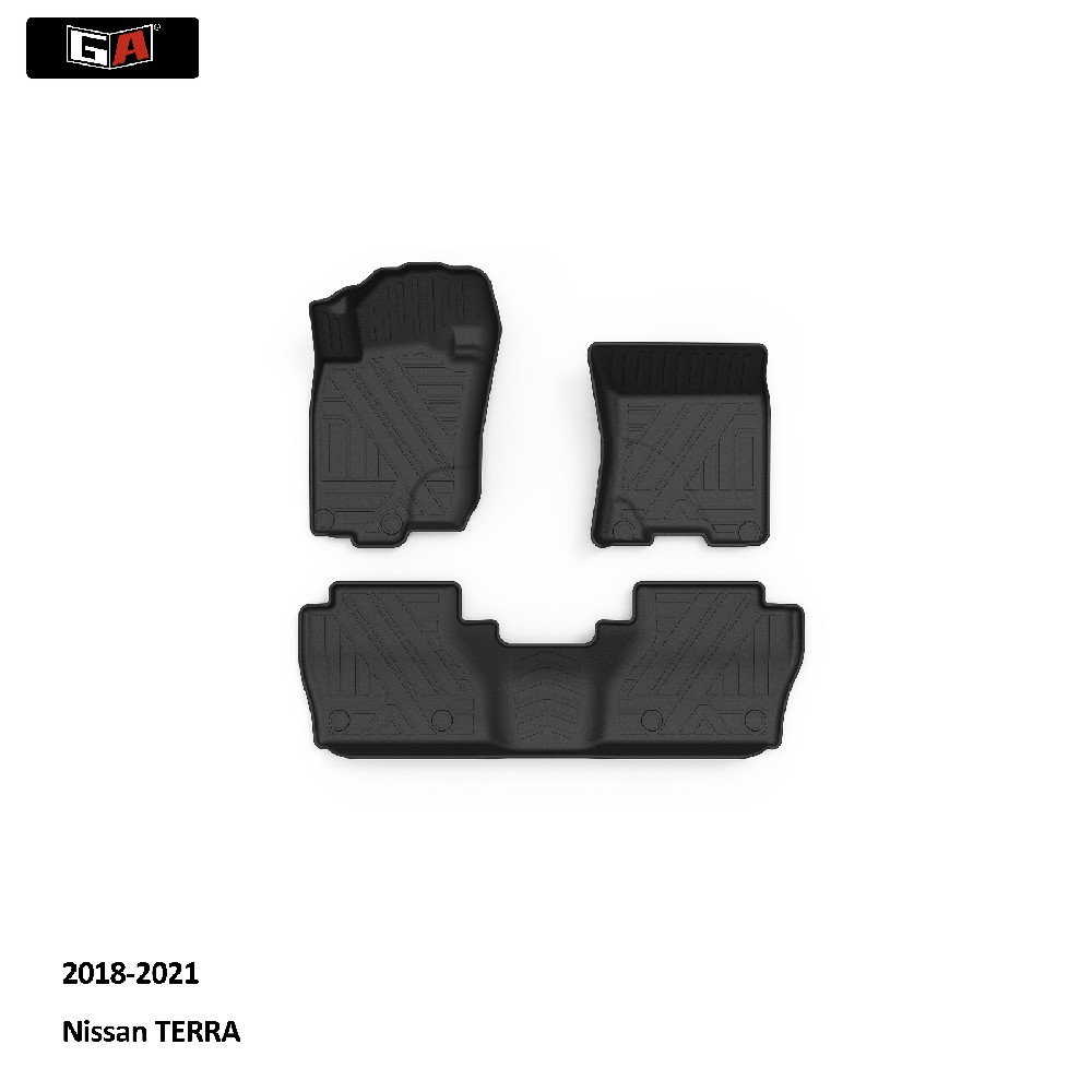 GA Luxury 3D TPE Close Fit Floor Mat for Nissan TERRA 2018-2021 Anti Slip Easy-clean Car Mats