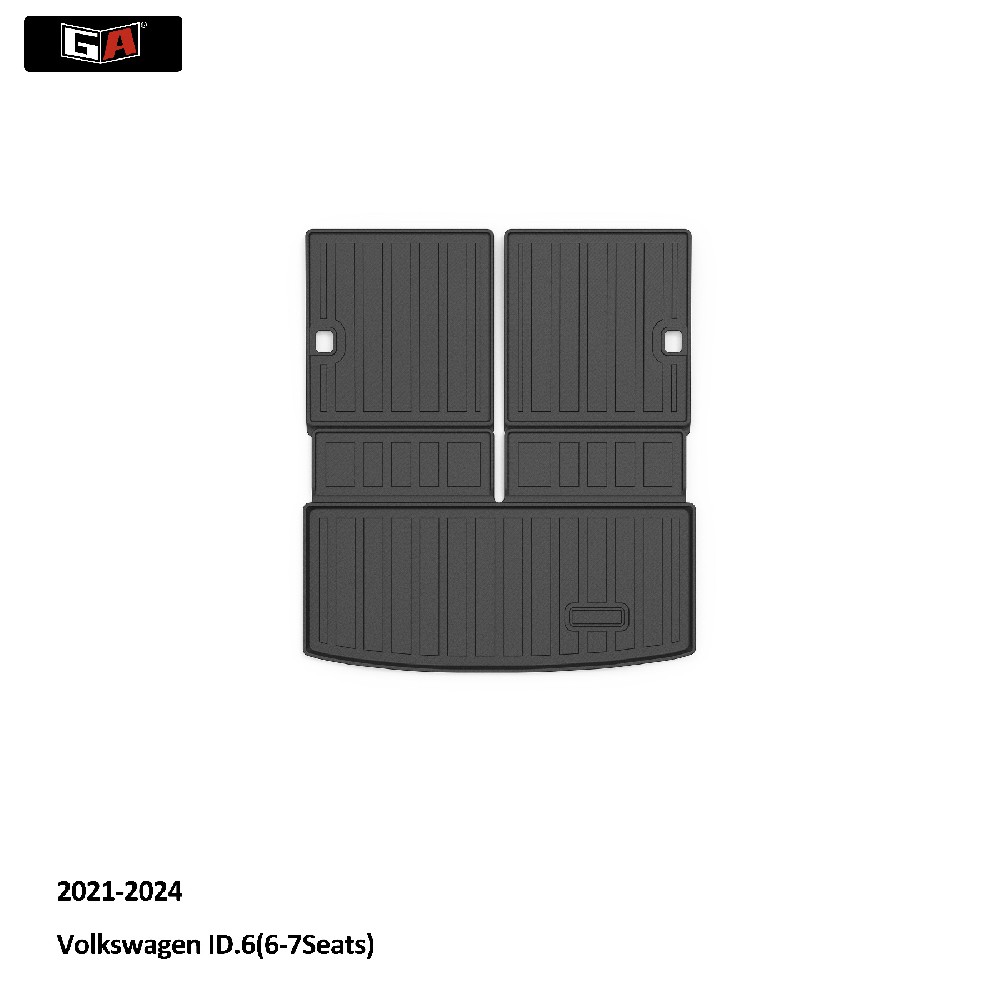 GA TPE Trunk Mat for Volkswagen ID.6 2021-2024 Anti-Scratch Car Rear Cargo & Backrest Mat
