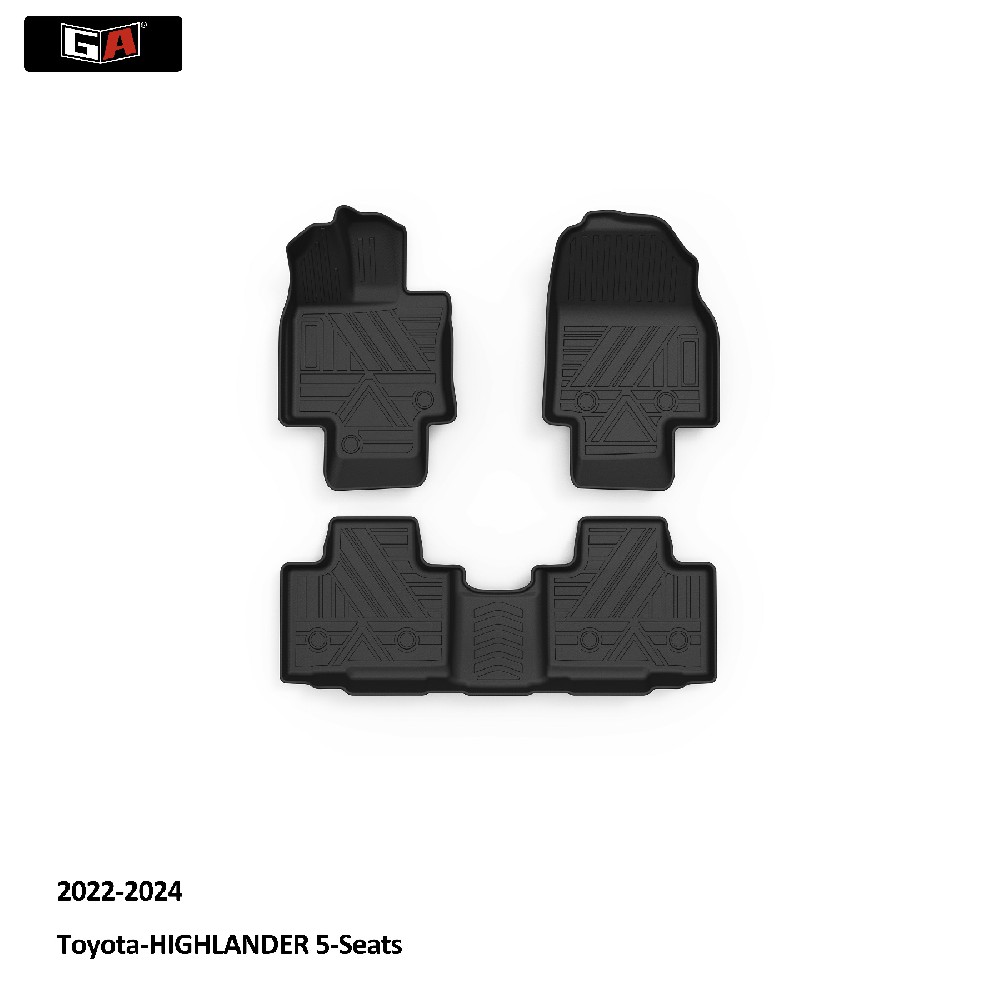 GA Eco TPE Car Mats Great Fit for Toyota HIGHLANDER 2022-2024 Non Slip Car Floor Mats