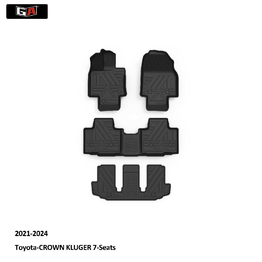 GA Luxury 3D TPE Car Floor Mats Fit for Toyota CROWN KLUGER 2021-2024 Anti Slip Car Mats
