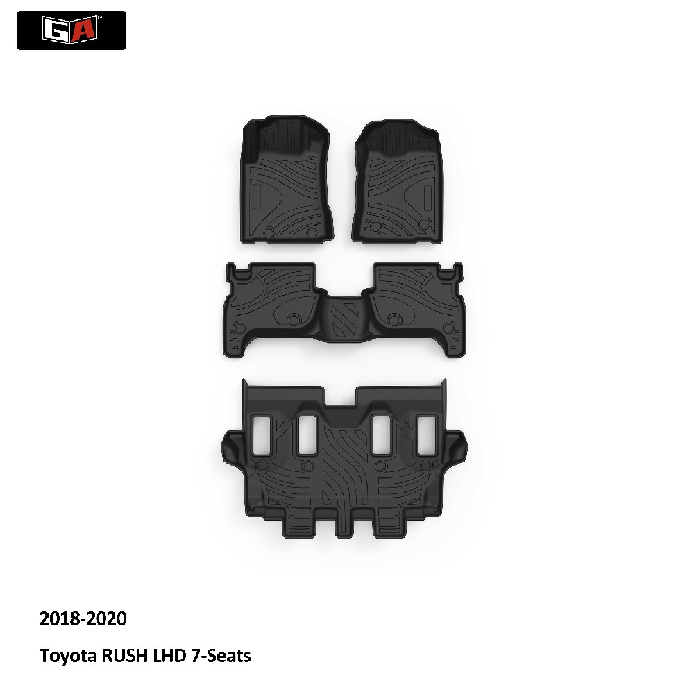 GA Luxury 3D TPE Mat Great Fit for Toyota RUSH 2018-2020 Non Slip Floor Mat Car Foot Mats