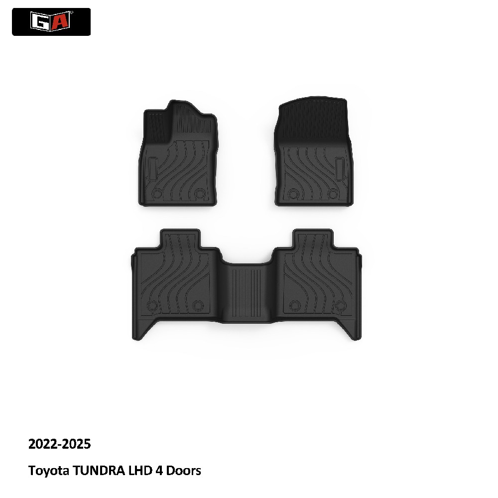 GA Luxury 3D TPE Mat Fit for Toyota TUNDRA 2022-2025 Non Slip Car Floor Foot Mats