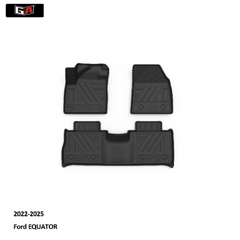GA 3D TPE Eco Mat Fit for Ford EQUATOR 2022-2025 Full Set Non Slip Car Floor Foot Mats