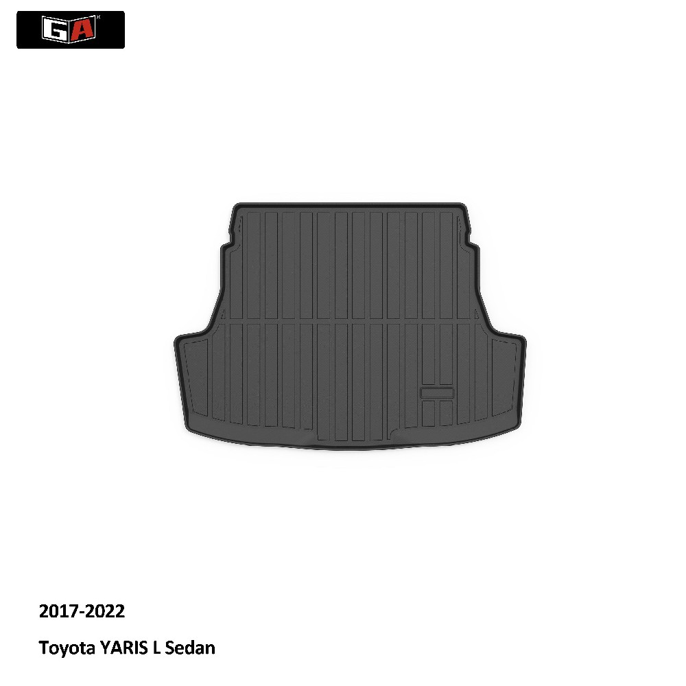 GA Durable TPE Car Trunk Mat Waterproof Black Rear Trunk Mat for Toyota YARIS L 2017-2022