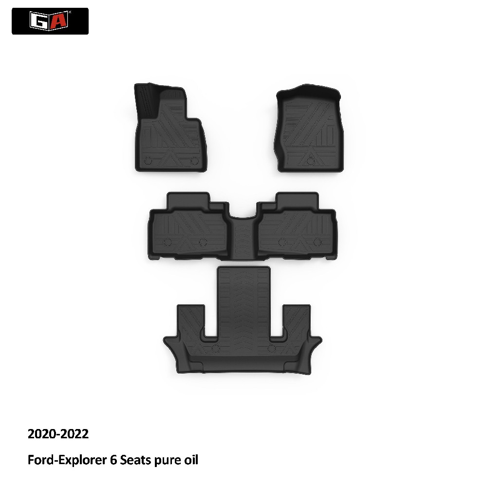 GA Hot Selling 3D 5D TPE CarMat for Ford-Explorer 6 Seats 20-22 TPE Car Floor Mat Car Accessories