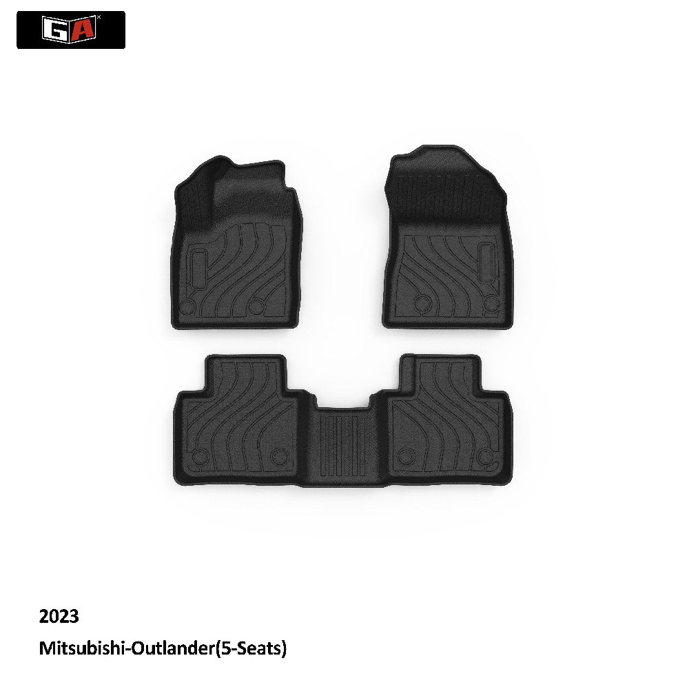 Factory Wholesale TPE 3D Car Mats Waterproof Car Floor Mat for Mitsubishi-Outlander(5-Seats)23