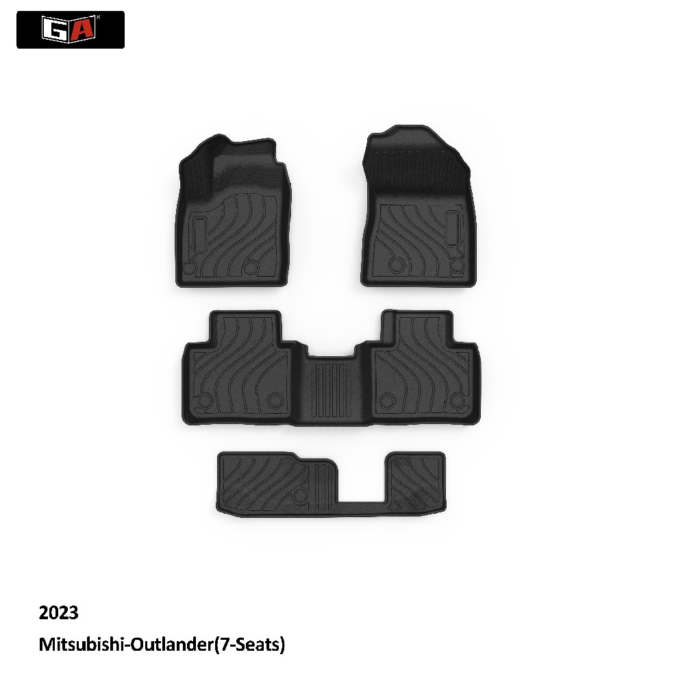 GA Full Set TPE Car Mats for Mitsubishi-Outlander(7-Seats) Waterproof & Anti-Slip Car Floor Mat