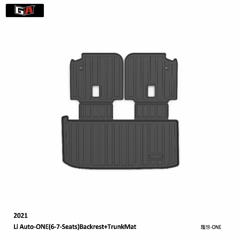 GA ECO-friendly TPE Car Trunk Mat for Li-ONE 2021 All Weather Waterproof TPE Rear Boot Mat