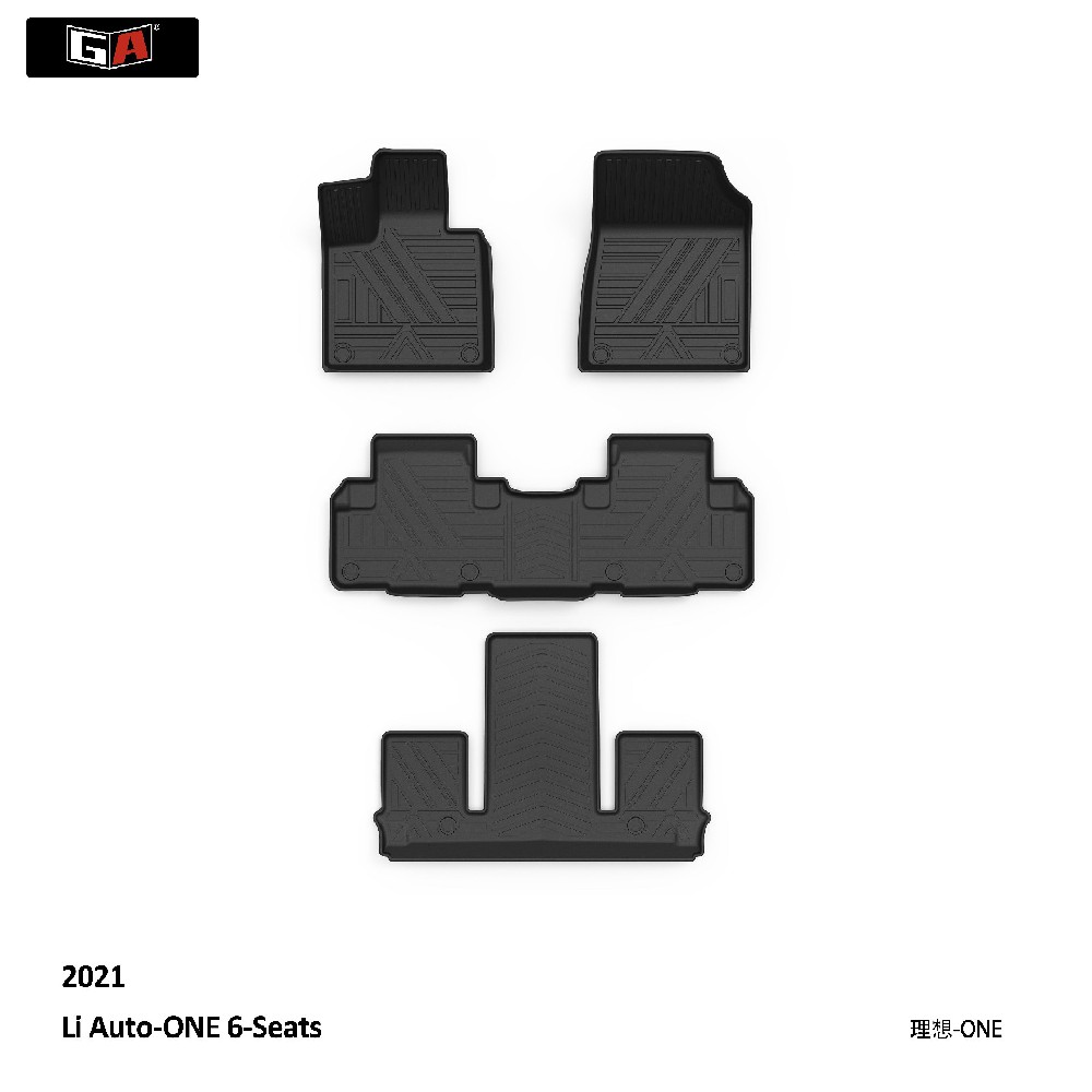 GA Luxury 4 Pieces TPE Car Mats All Weather Universal Carpet Waterproof Floor Mats For 2021 LI-ONE