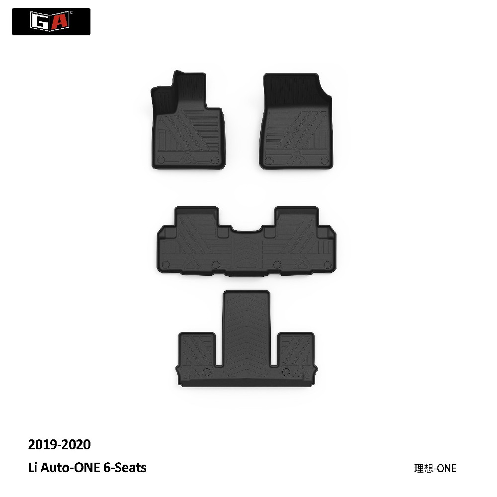 GA TPE 3D4D5D Car Floor Mats Waterproof Anti Skid TPE Car Carpet for LI-ONE 2019-2020