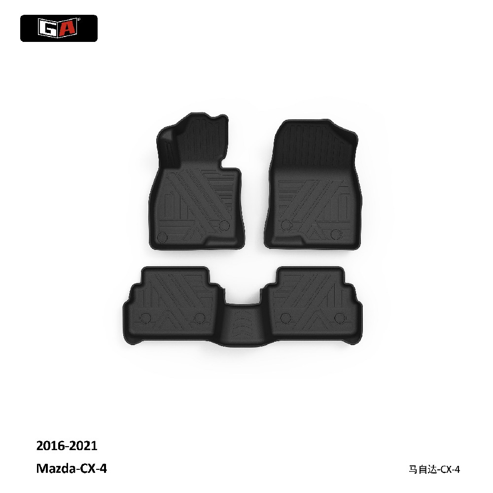 GA Luxury 3D TPE Eco Mat Fit for Mazda CX-4 2016-2021 Non Slip Car Floor Mat Oil-proof Mats
