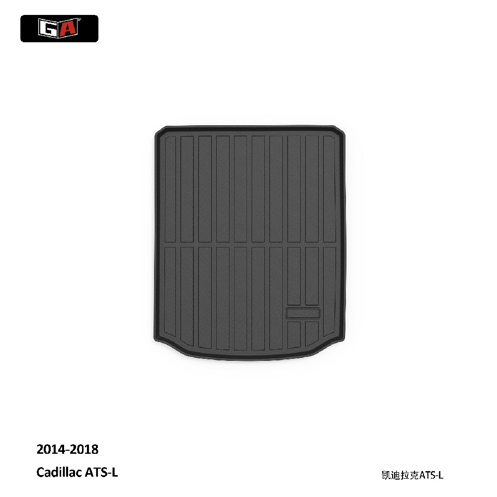 GA Luxury TPE ECO Trunk Mat for Cadillac ATS-L 2014-2018 Easy-clean Rear Cargo Car Mat