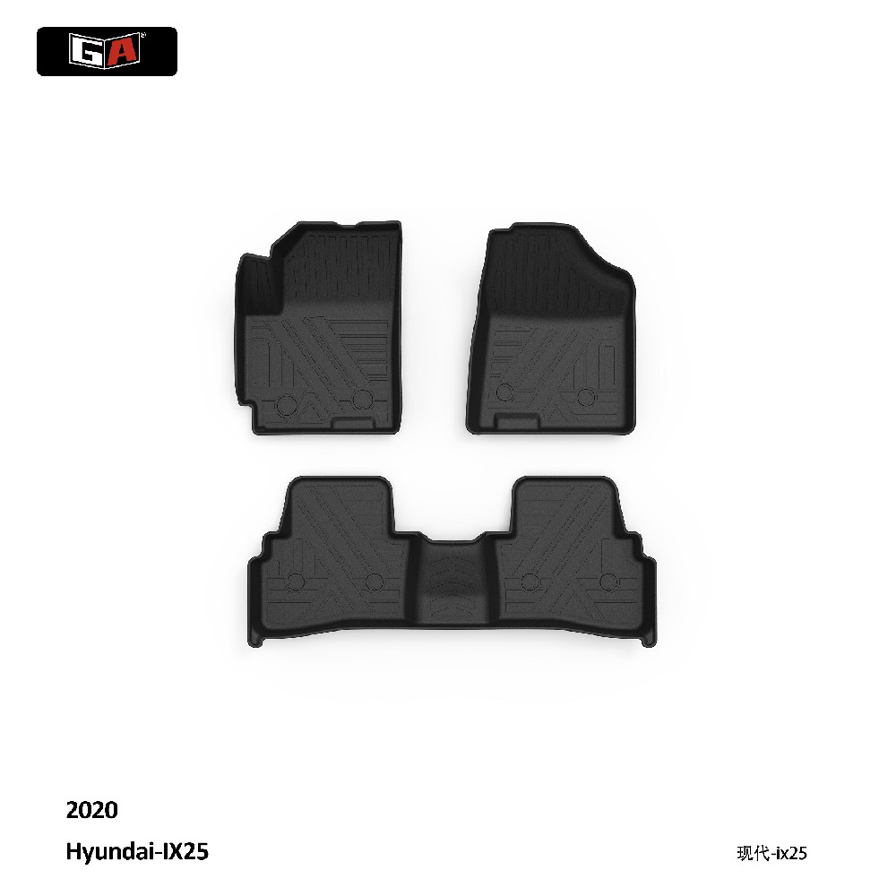 GA Luxury 3D TPE Eco Mat Fit for Hyundai IX25 2020 Easy Clean Non Slip Car Floor Mats