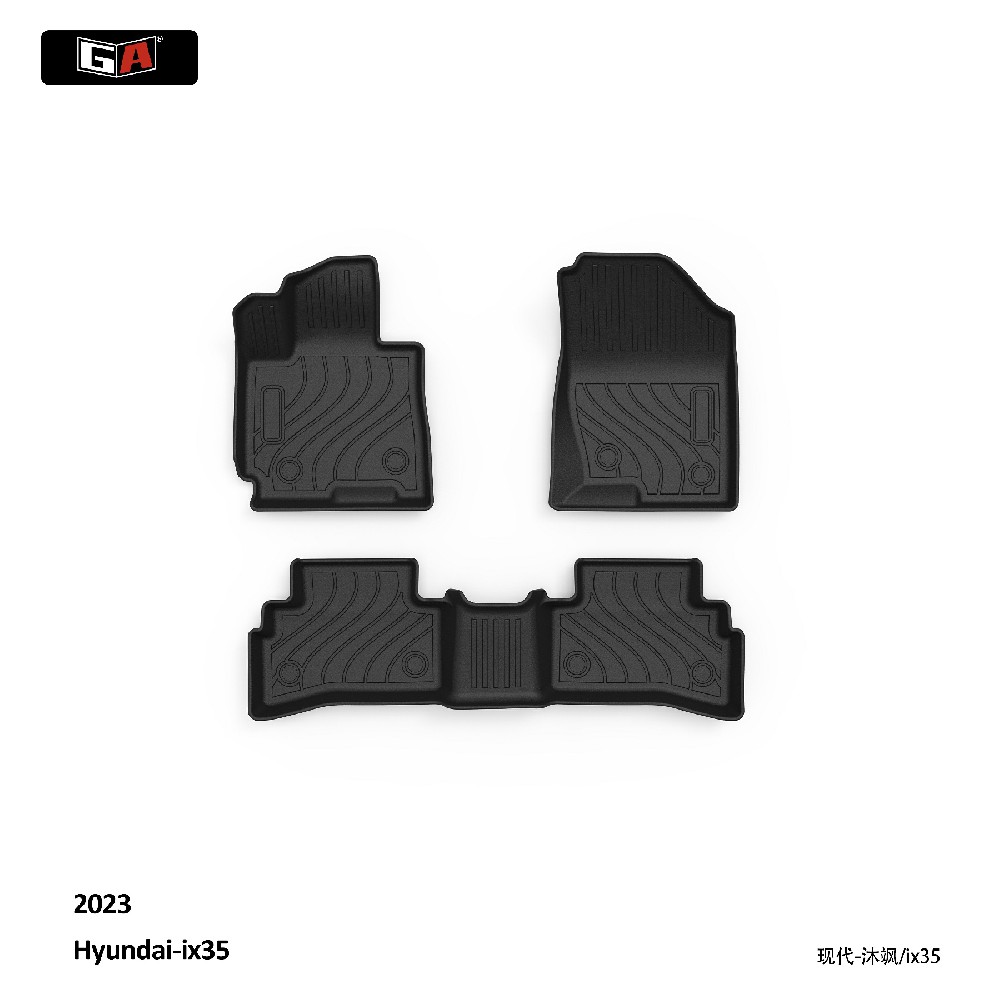 GA Luxury 3D TPE Eco Odorless Car Mat Fit for Hyundai IX35 2023 Non Slip Floor Mat