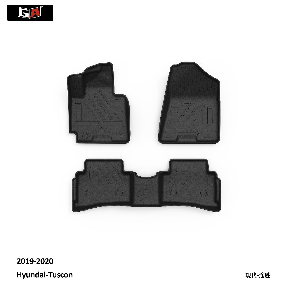 GA 3D TPE Eco Mat Fit for Hyundai Tuscon 2019-2020 Non Slip Easy-clean Car Floor Mats