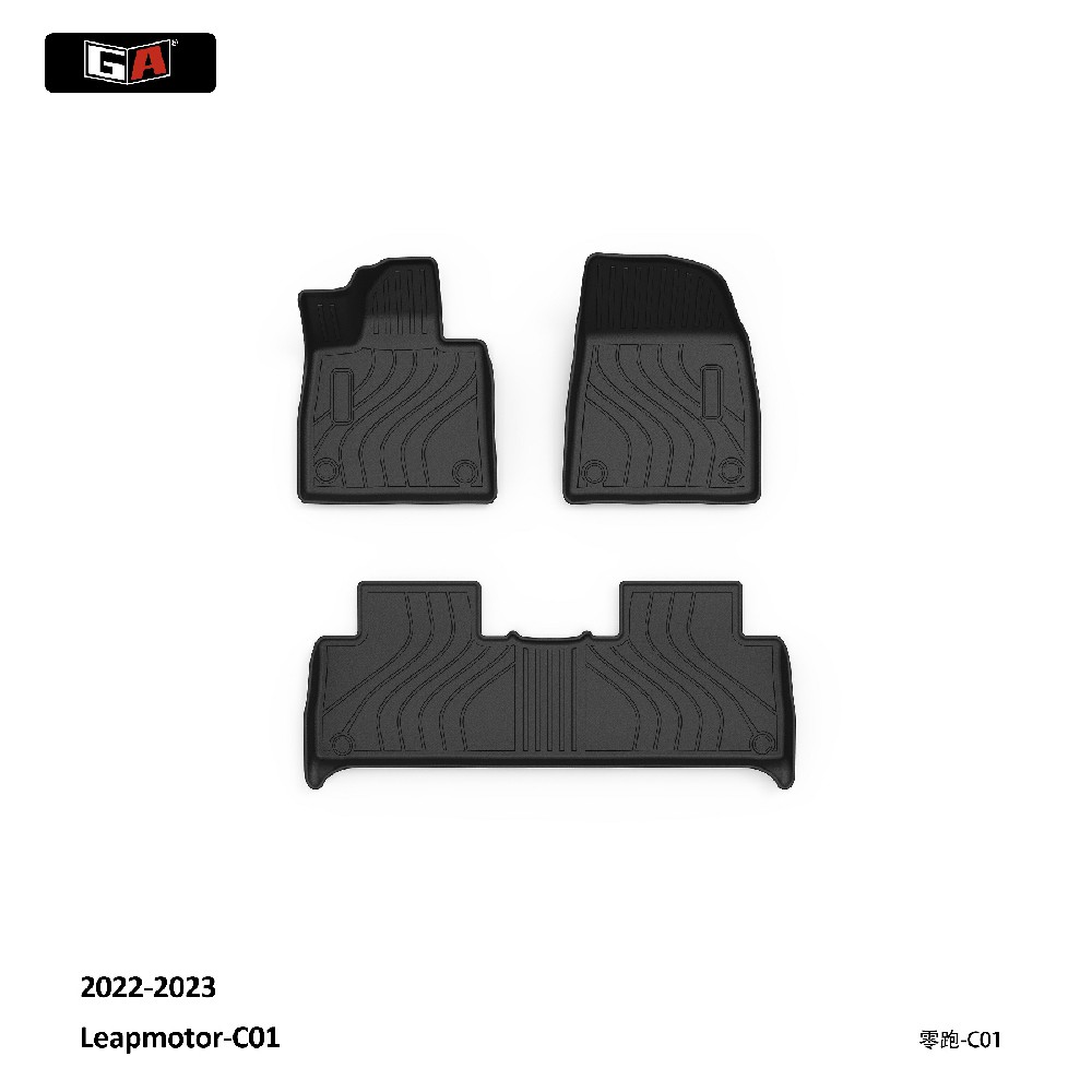 GA ECO 3D TPE Car Mats Fit for Leapmotor-C01 2022-2023 Non Slip Durable Car Floor Mats