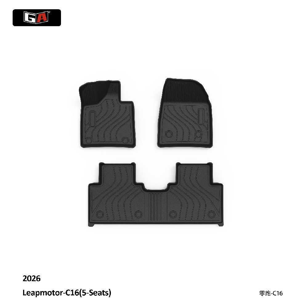 GA 3D TPE Eco Mat Fit for Leapmotor-C16 (5 Seats) 2026 Non Slip Easy-clean Car Floor Mats