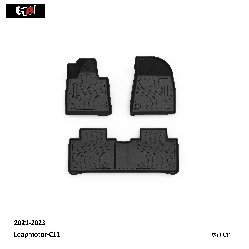 GA Luxury 3D TPE Eco Odorless Car Mat Fit for Leapmotor-C11 2021-2023 Non Slip Floor Mat