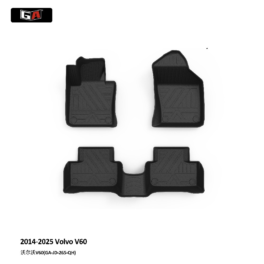 GA 3D TPE Eco Mat Fit for Volvo V60 2020-2025 High Cover Non Slip Car Floor Mats
