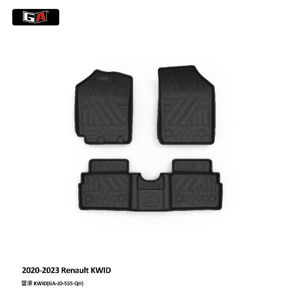 GA 3D TPE Eco Mat Perfect Fit for Renault KWID 2020-2023 Non Slip Easy-clean Car Mats