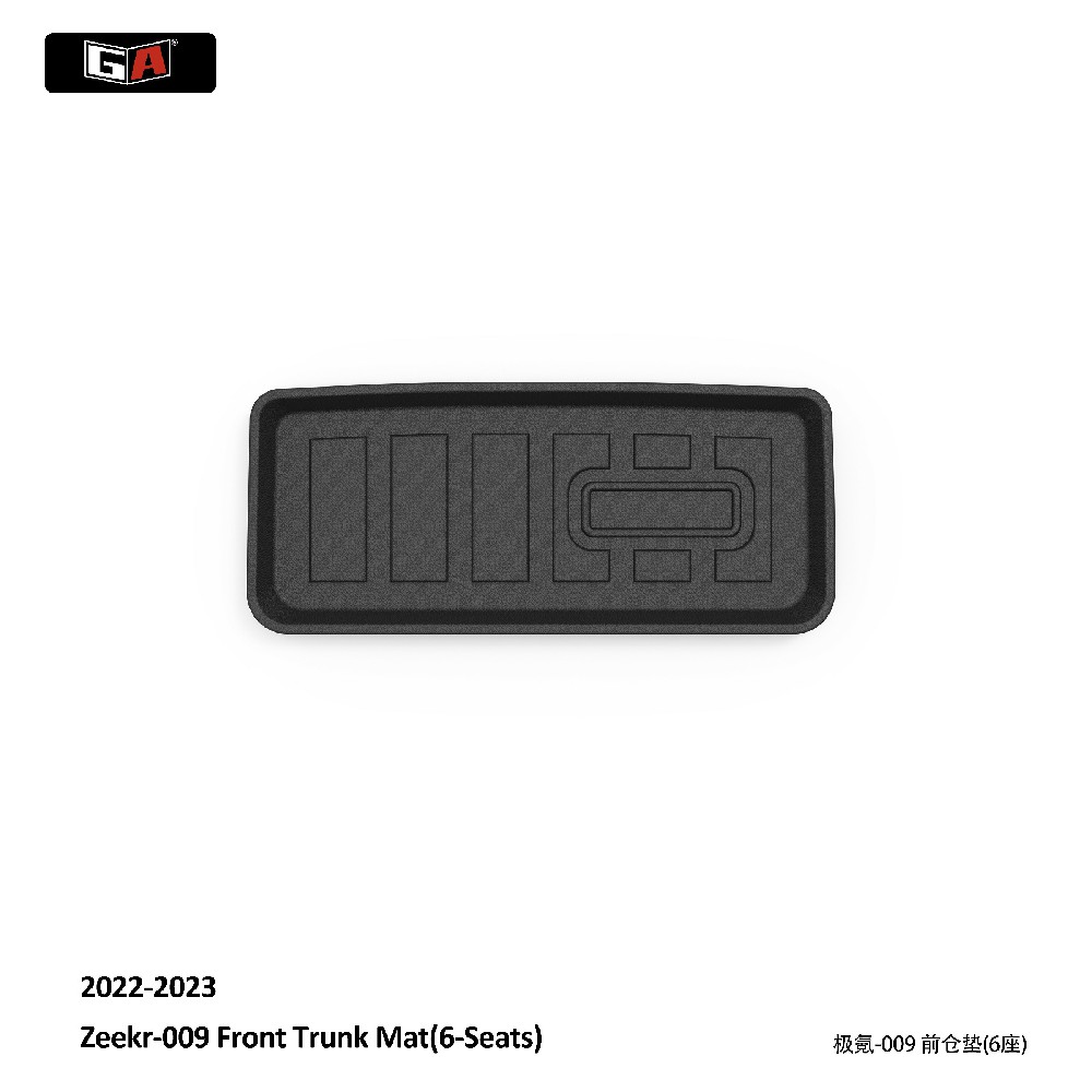 GA TPE ECO Trunk Mat for ZEEKR 009 6 Seats-Front Trunk 2022-2023 Easy Clean Cargo Mat