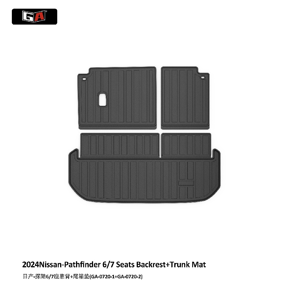 GA 3D TPE ECO Trunk Mat for Nissan PATHFINDER 6/7 Seats 2024 Easy Clean Cargo Mat