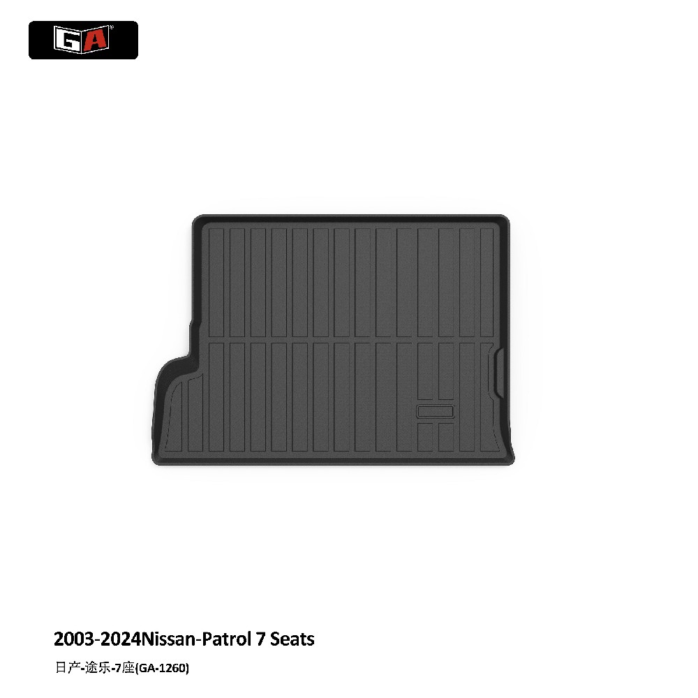 GA TPE ECO Trunk Mat for Nissan PATROL 7 Seats 2003-2024 Easy Clean Rear Cargo Mat
