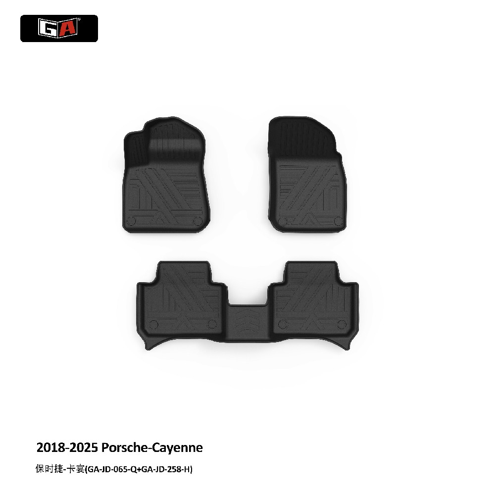 GA 3D TPE Eco Mat Fit for Porsche Cayenne 2018-2025 High Cover Easy-clean Car Mats