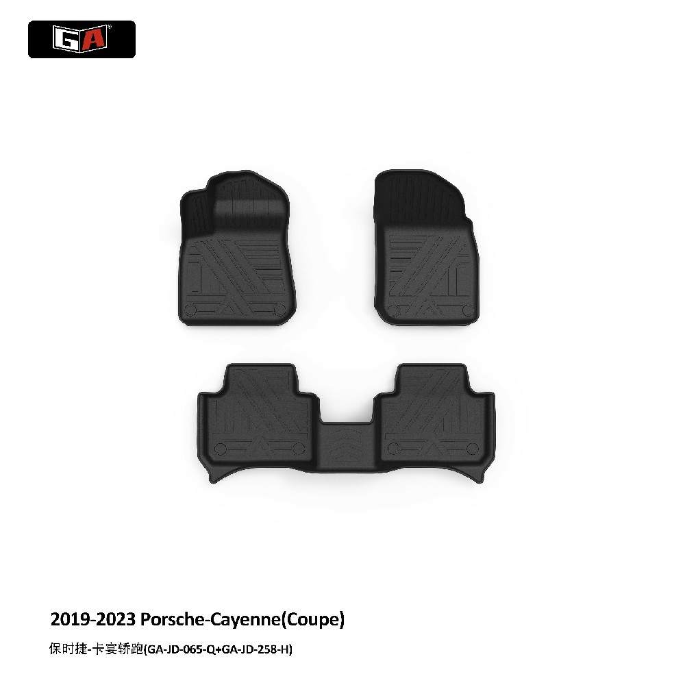 GA 3D TPE ECO Mat for Porsche Cayenne(Coupe) 2019-2023 High Cover Easy-clean Mats