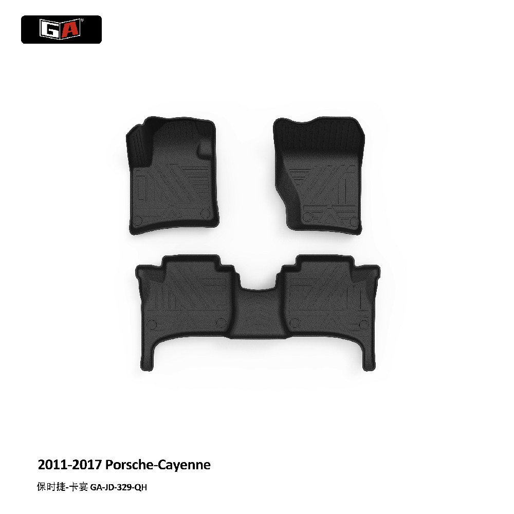 GA 3D TPE Eco Mat for Porsche Cayenne 2011-2017 High Cover Non Slip Easy-clean Mats