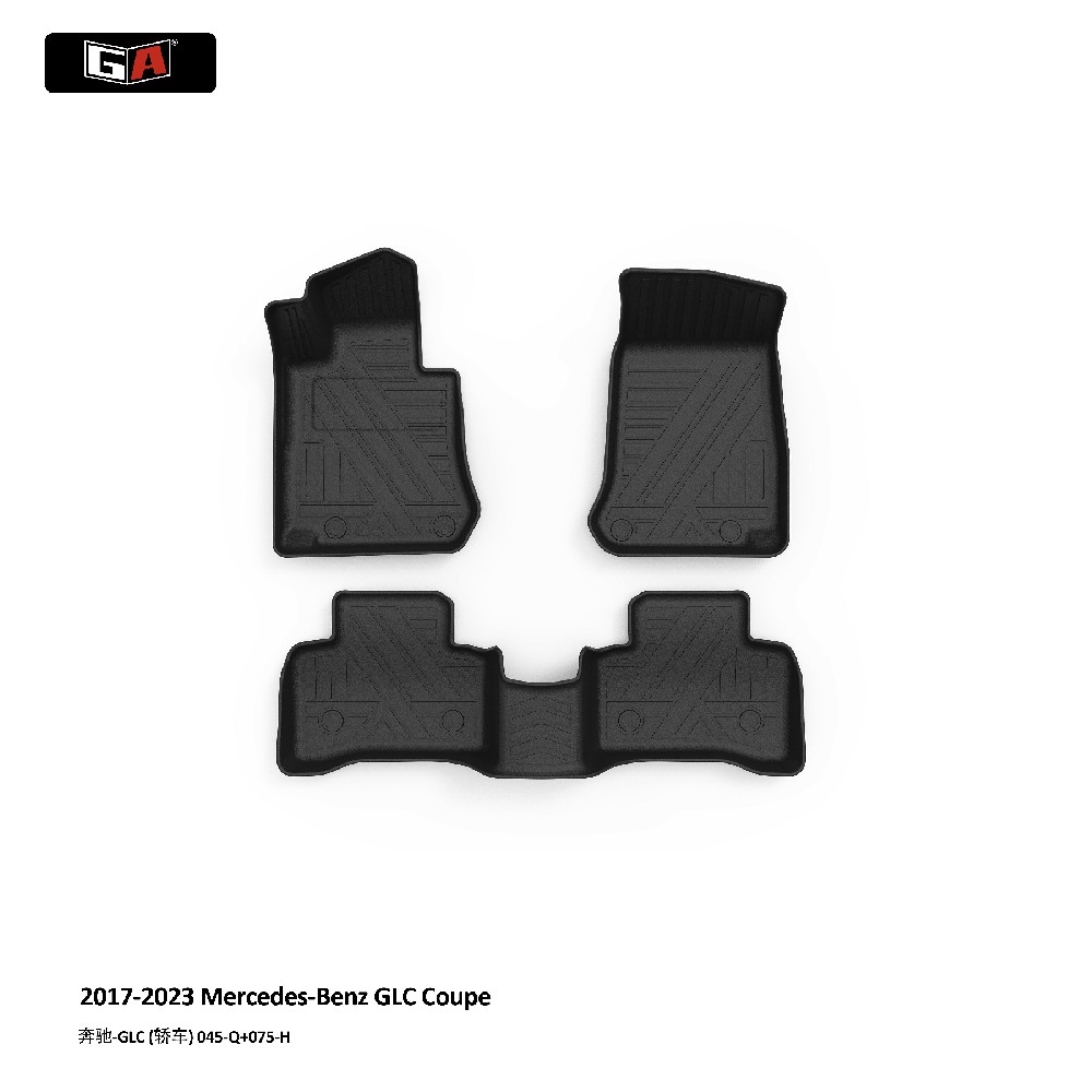GA TPE Eco Mat for Mercedes-Benz GLC COUPE 2017-2023 Non Slip Easy-clean Car Mats