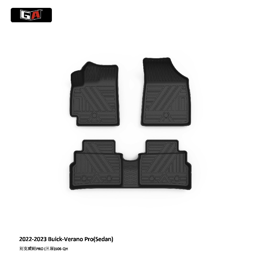 GA 3D TPE Eco Mat for Buick Verano Pro(Sedan) 2022-2023 Non Slip Easy-clean Car Mats