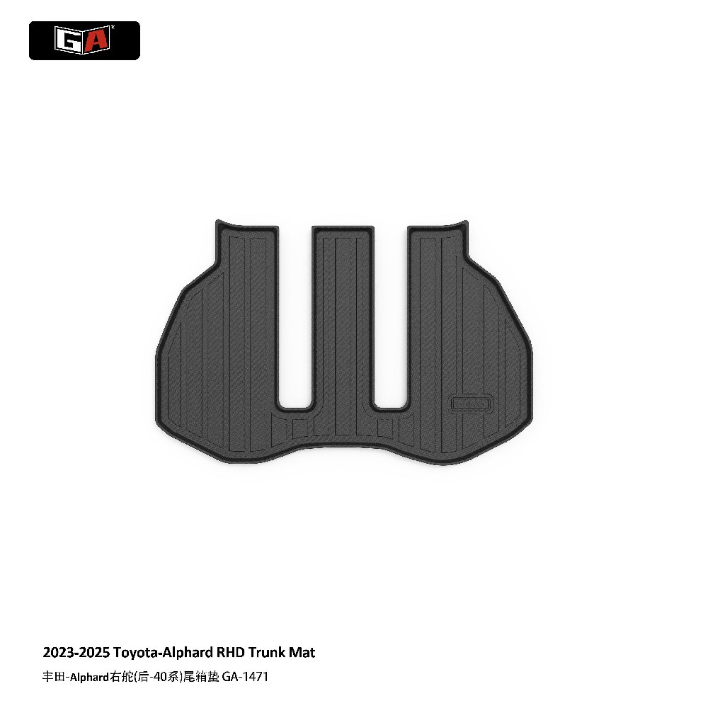 High Quality TPE Trunk Mat All Weather Car Boot Liner for 2023-2025 Toyota-Alphard RHD Carpet