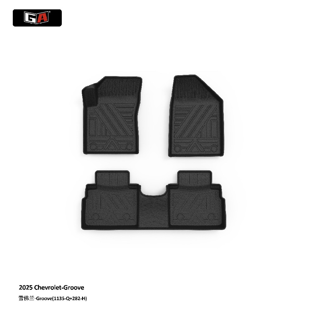GA Luxury Full set TPE Car Mats Waterproof Anti-Slip Auto Accessories for 2025 Chevrolet-Groove