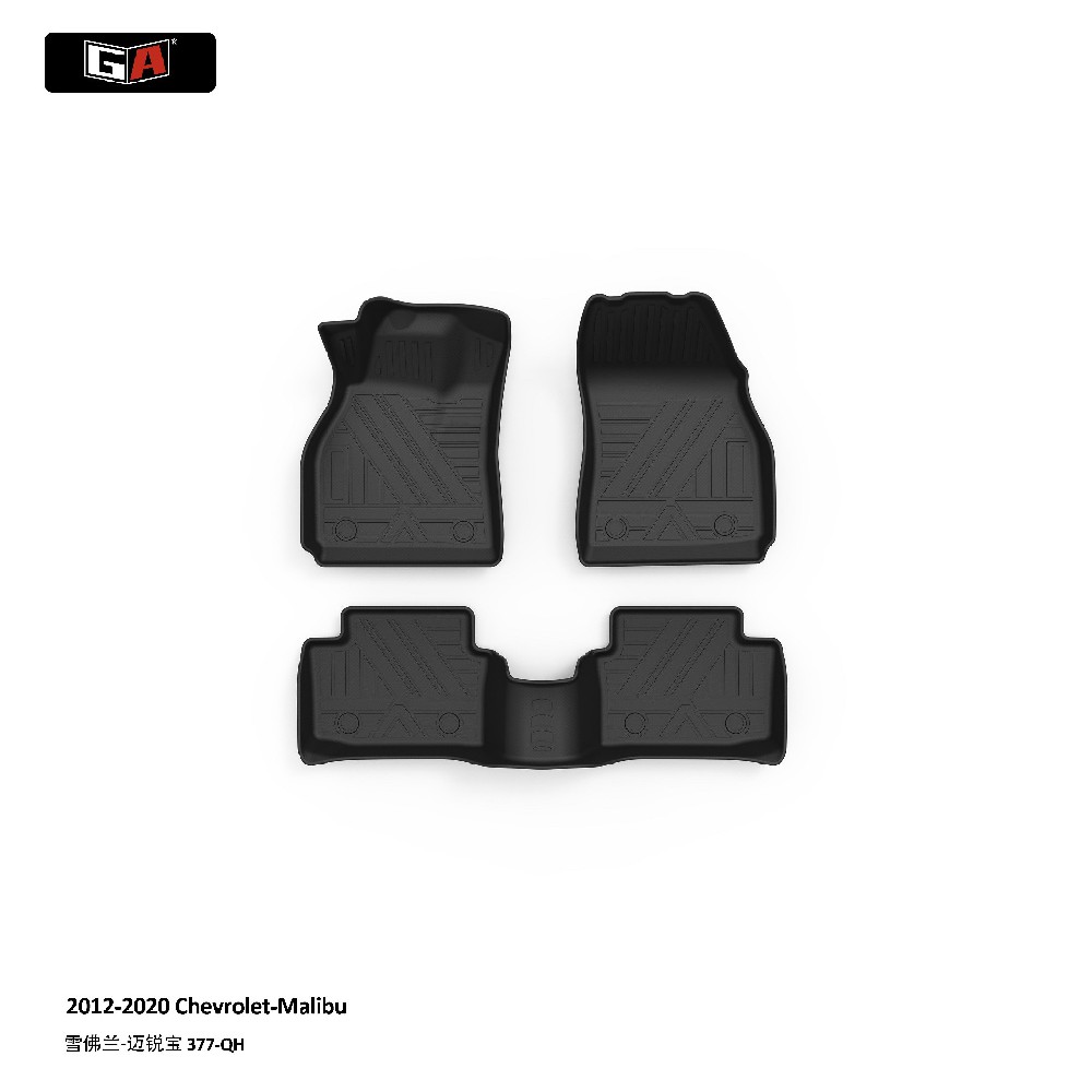 GA Full Set Black 3D Car Mats for Chevrolet-Malibu Floor Mat Customized Car Carpet Car Accessories