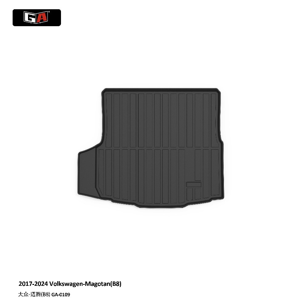 GA Durable Waterproof TPE Trunk Mat for 2017-2024 Volkswagen-Magotan(B8) Rear Cargo Liner