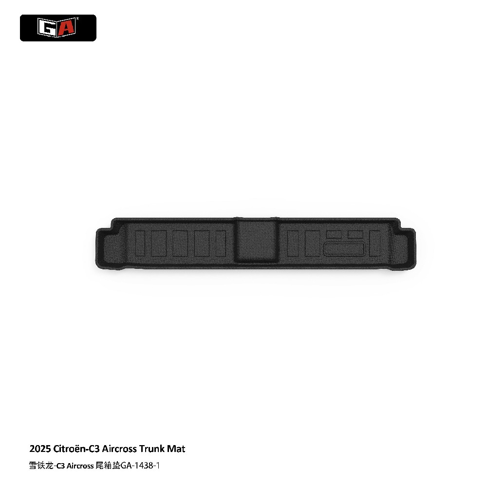 GA Waterproof Anti-Slip TPE All Weather Protection Trunk Mat  for 2025 Citroën-C3 Trunk Cargo Mat