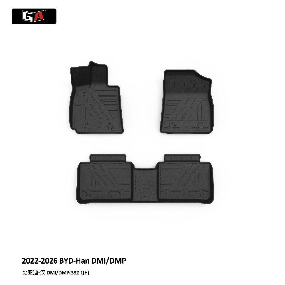 All Weather Protection Eco-friendly Odorless Tpe Car Mats Car Floor Mats for 22-26 BYD-Han-DMI/DMP