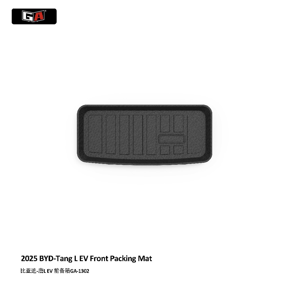 All Weather Waterproof TPE Trunk Mats for 2025 BYD Tang-L EV Easy Cleaning TPE Front Trunk Mat