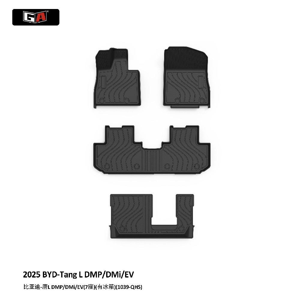 GA High Quality All Weather Protection TPE 3D Car Mats Car Floor Mats for 25 BYD-Tang L DMP/DMi/EV