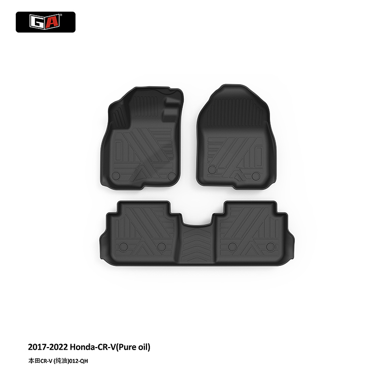 GA 3 Pieces Full Set TPE Car Floor Mats Car Rugs for Honda CR-V 2017-2022 Universal Car Mats
