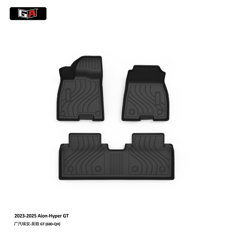 GA Hot Sale 3 Pcs TPE Car Mats Non Skid Car Floor Mats for Aion Hyper GT 2023-2025