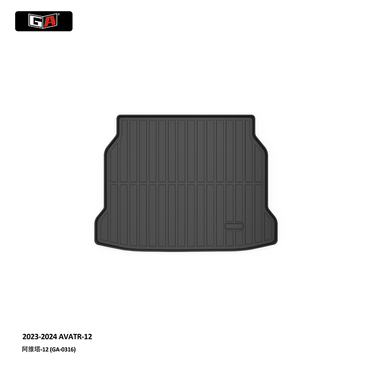 GA All-Season Waterproof Anti-Stain TPE Car Mat Car Trunk Mat for 2023-2024 Avatr 12 Rear Cargo Mat