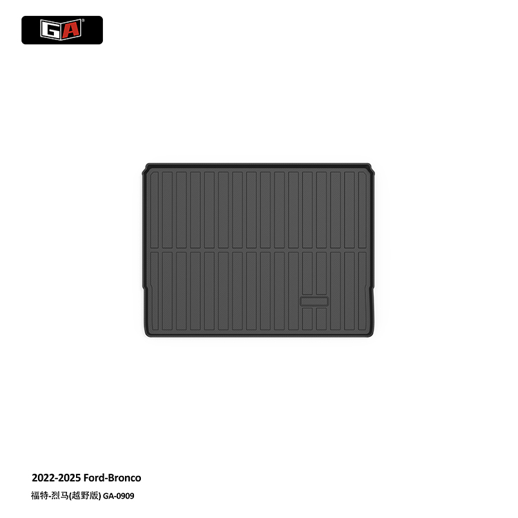 GA Non-slip TPE Trunk Mat Waterproof  Rear Boot Tray Car Cargo Liner for Ford Bronco 2022-2025