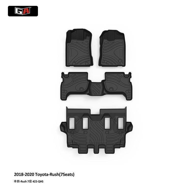 GA Luxury 3D TPE Car Mats Great Fit for Toyota RUSH 2018-2020 Non Slip Car Foot Mats