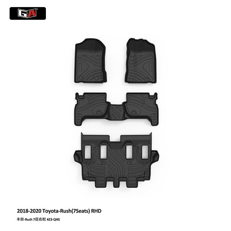 GA Luxury TPE Car Mats Wearable 3D Car Floor Mats Great Fit for Toyota RUSH 2018-2020