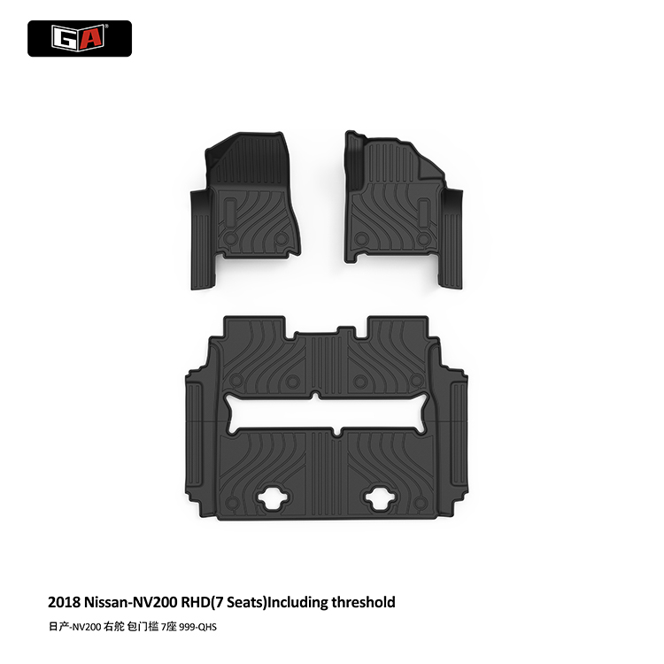 GA Eco-Friendly TPE Car Mats Car Floor Mats for Nissan NV200 RHD Luxury Easy-Clean Car Liners