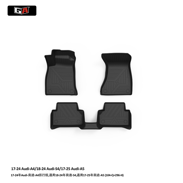 GA Eco-friendly 3D TPE Car Mats for Audi S4 2018-2024 Anti Slip All Seasons Car Floor Mats