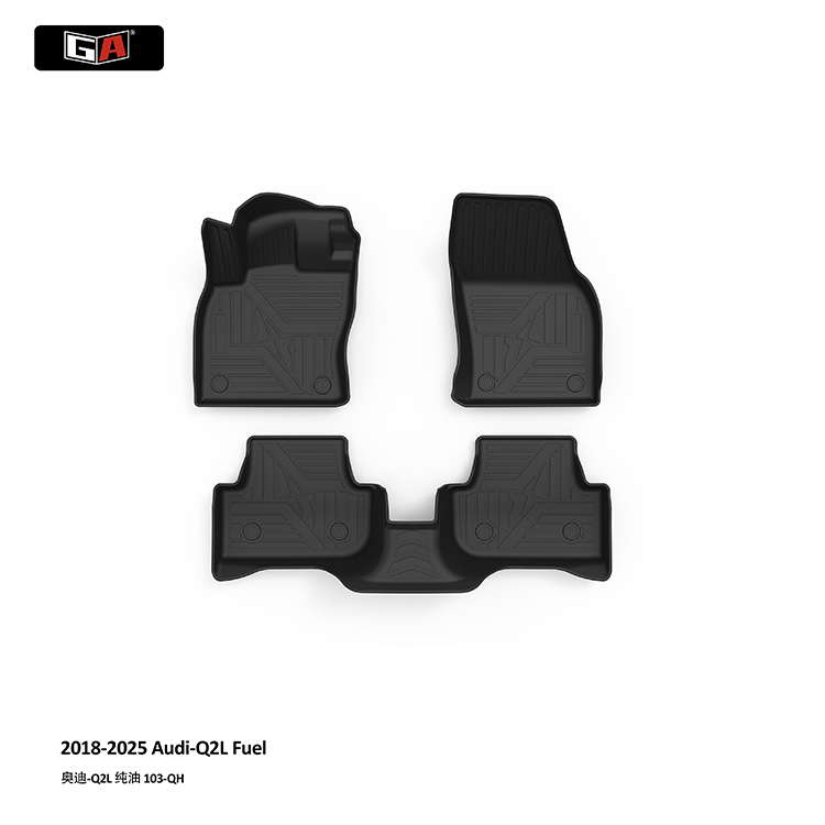 GA Classic Black TPE Car Mats for Audi Q2L 2018-2025 Custom Easy Clean Car Floor Mats